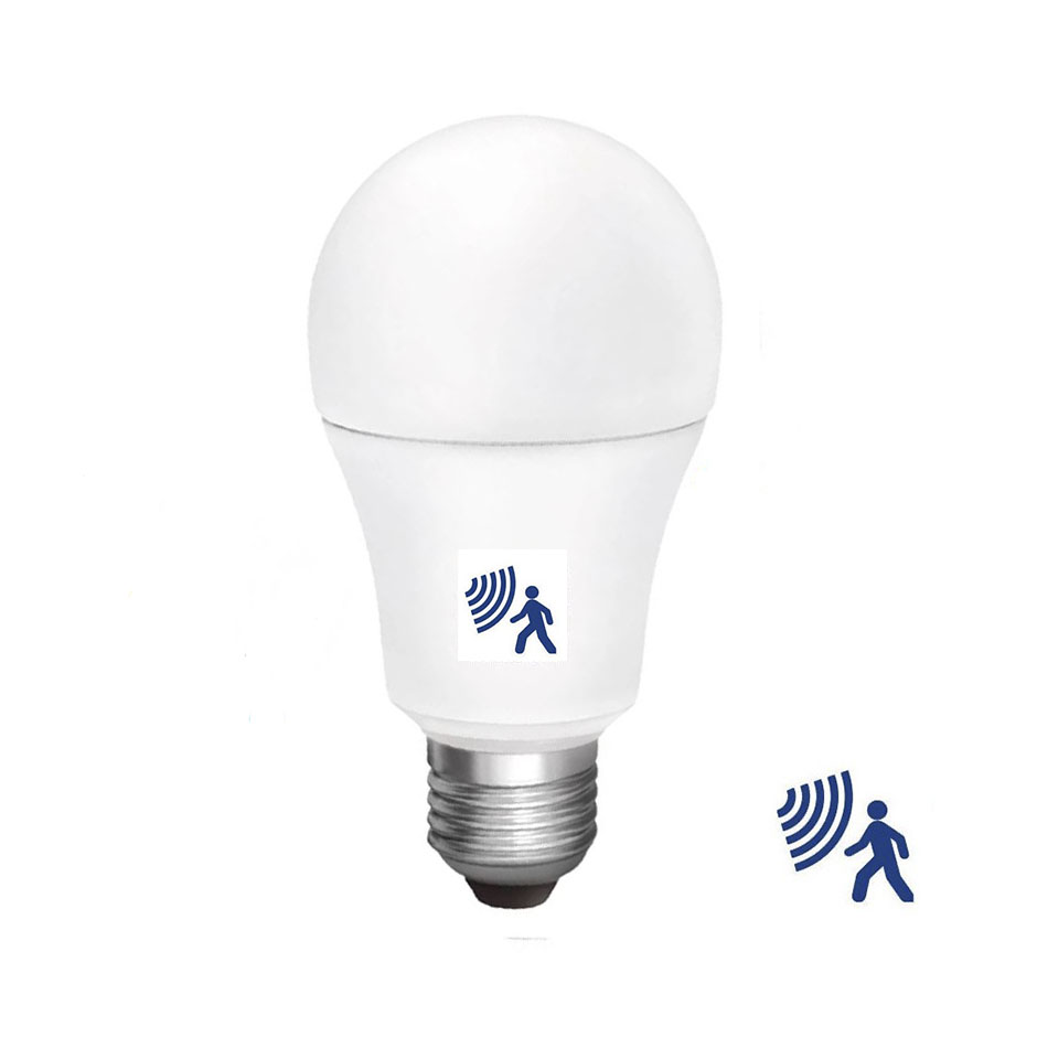 Lámpara con Sensor de movimiento PIR, bombilla LED con Sensor de movimiento  E27