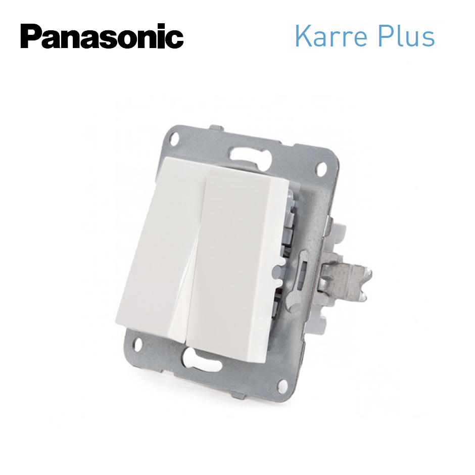 Base de enchufe doble 2P+TT 16AX Panasonic Viko WKTT02152WH Karre Plus  Blanco